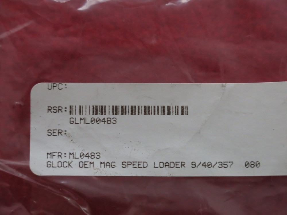 Glock Speed Loader For 9mm-.40, and .357 Caliber, Black Polymer - ML0483