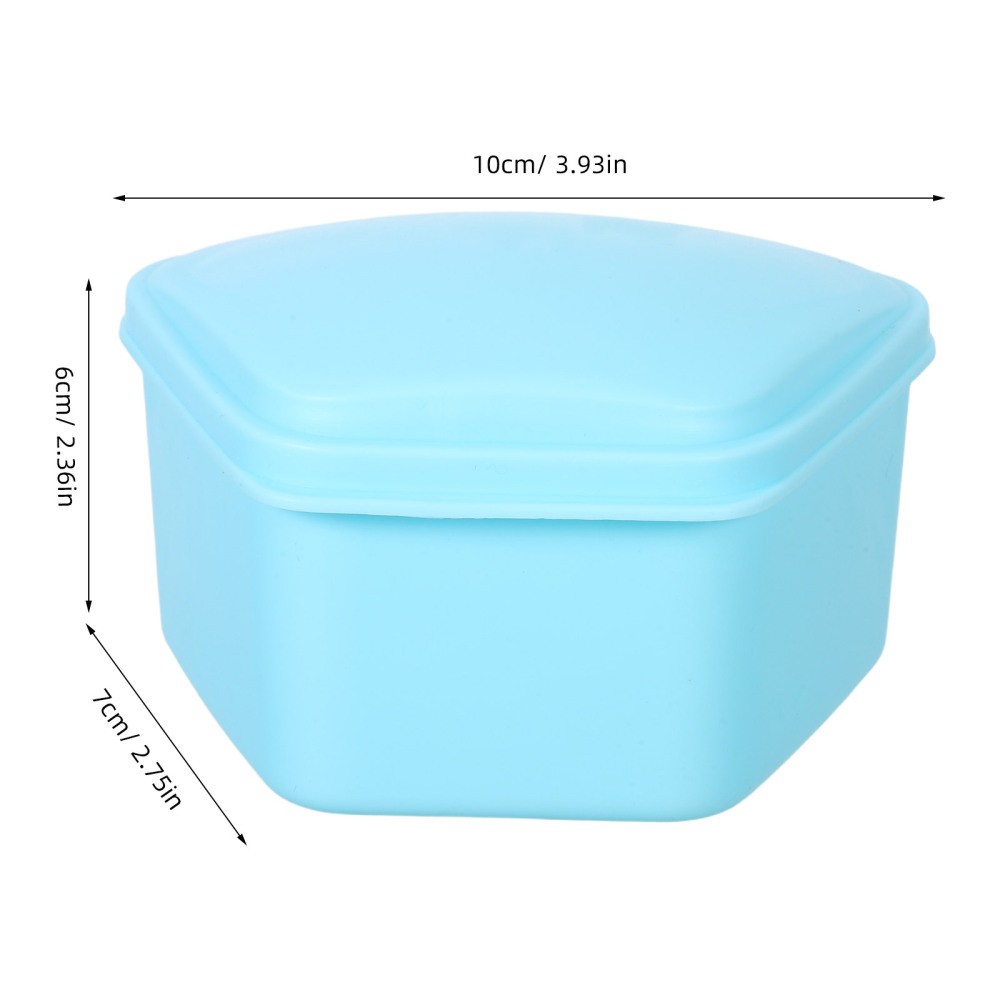 4 Pcs Denture Holder Retainer Case Cleaning Box for Retainers Soaker Container
