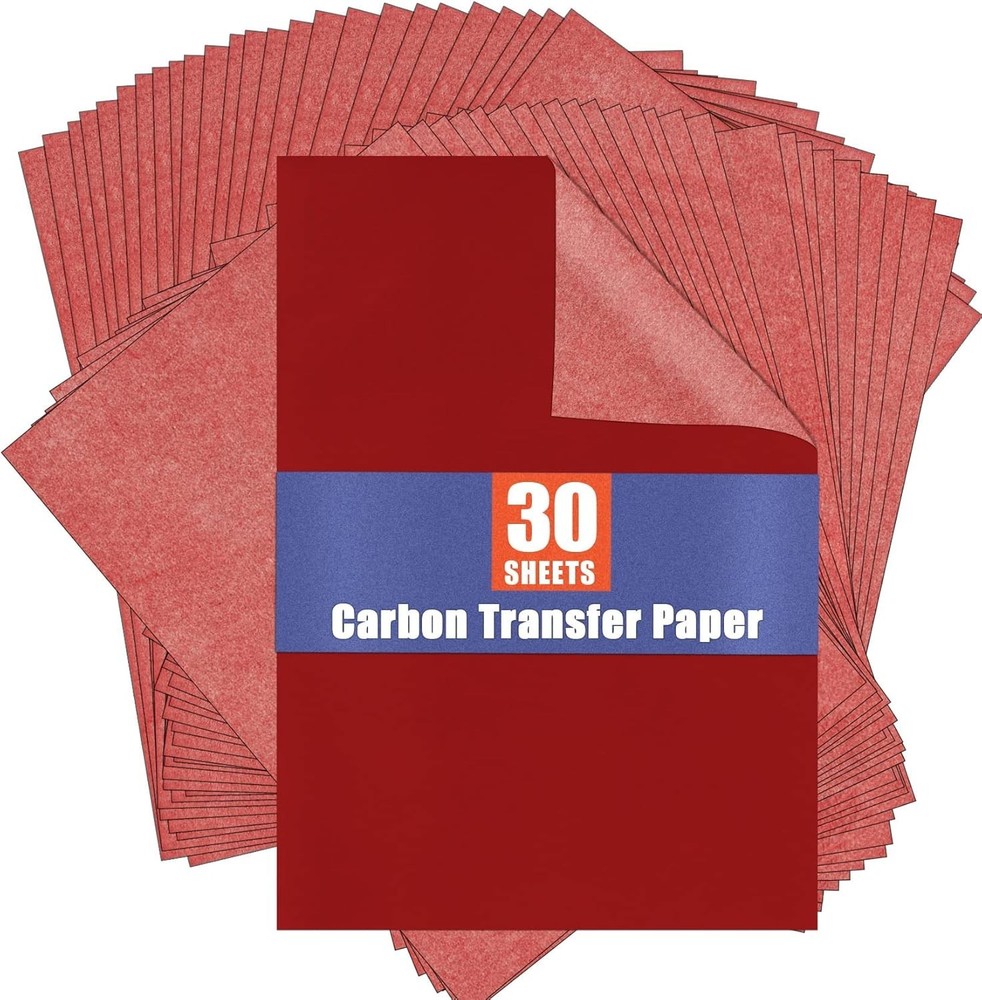 High-Quality Red Graphite Transfer Paper - 30 A4 Sheets for Easy Image Transfer