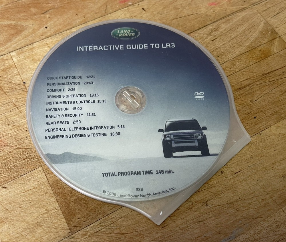 Land Rover LR3 Interactive Guide DVD/CD