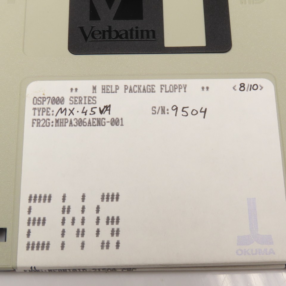 Okuma MX-45VA OSP700M Programming Software 10 Diskette Library