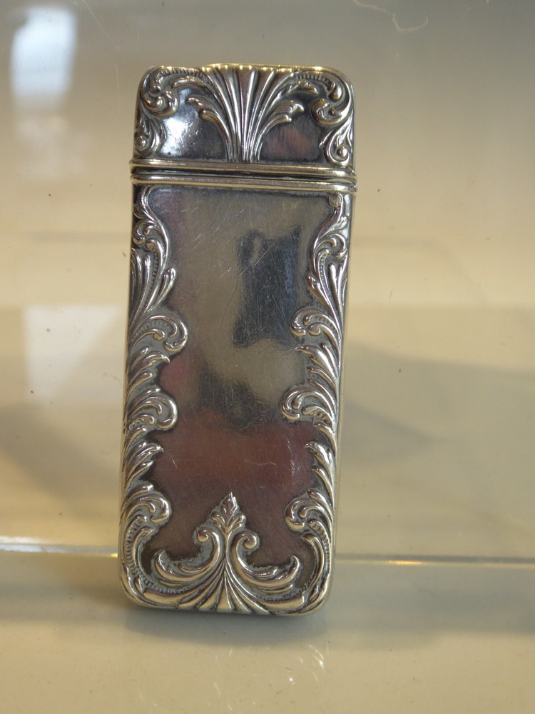 ANTIQUE SILVER VESTA CASE
