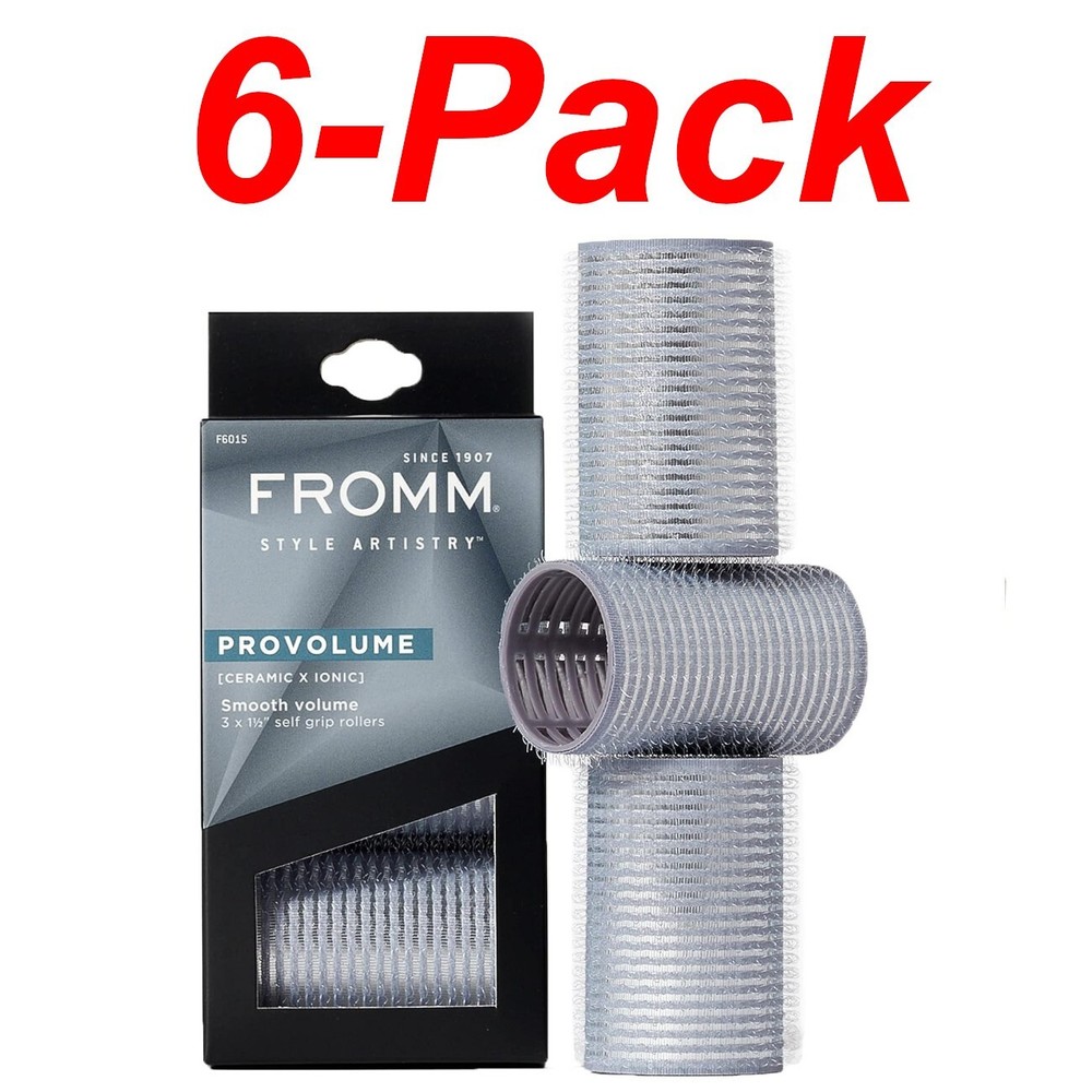 FROMM 6-count ProVolume 1.5" Self-Grip Ceramic Ionic Thermal Hair Rollers Curler