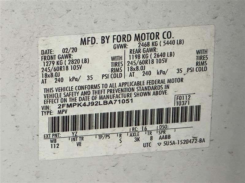 Camera/Projector Camera Windshield Mounted Fits 19-24 EDGE 2658299