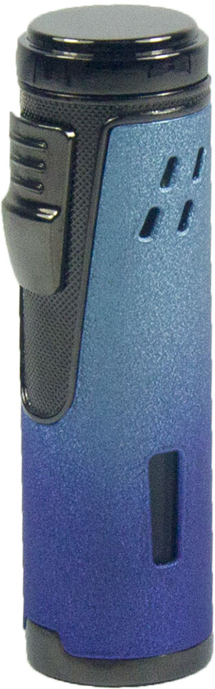 Quintuple Flame Cigar Torch Lighter with Cigar Punch Cutter Adjustable Flame
