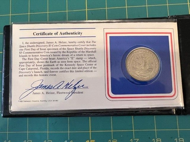 Commemorative Coin & Cover Space Shuttle Discovery Five Dollar Coin 1988