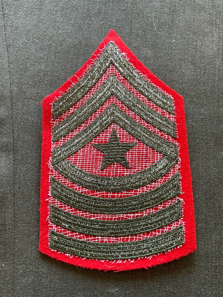 USMC Sergeant Major single on CE wool Forrest on red