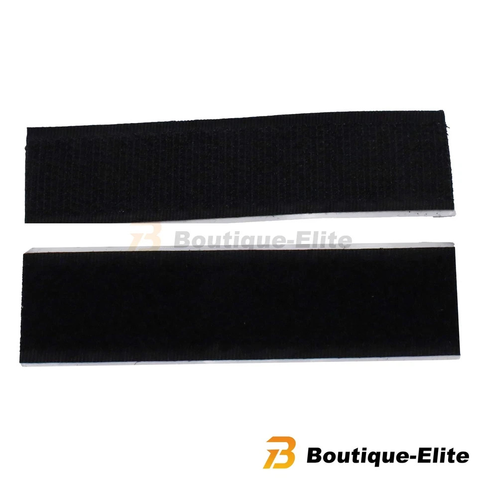 20 Sets Heavy Duty Hook & Loop Adhesive Strips 1.6x10 Black Sticky Back Fastener