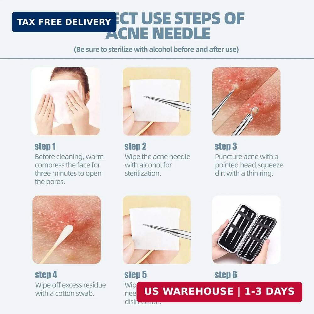 JPNK Blackhead Remover Comedone Extractor Acne Removal Kit..