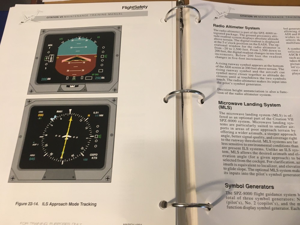 Citation VII Maintenance Training Manuals, a 2 vol. set