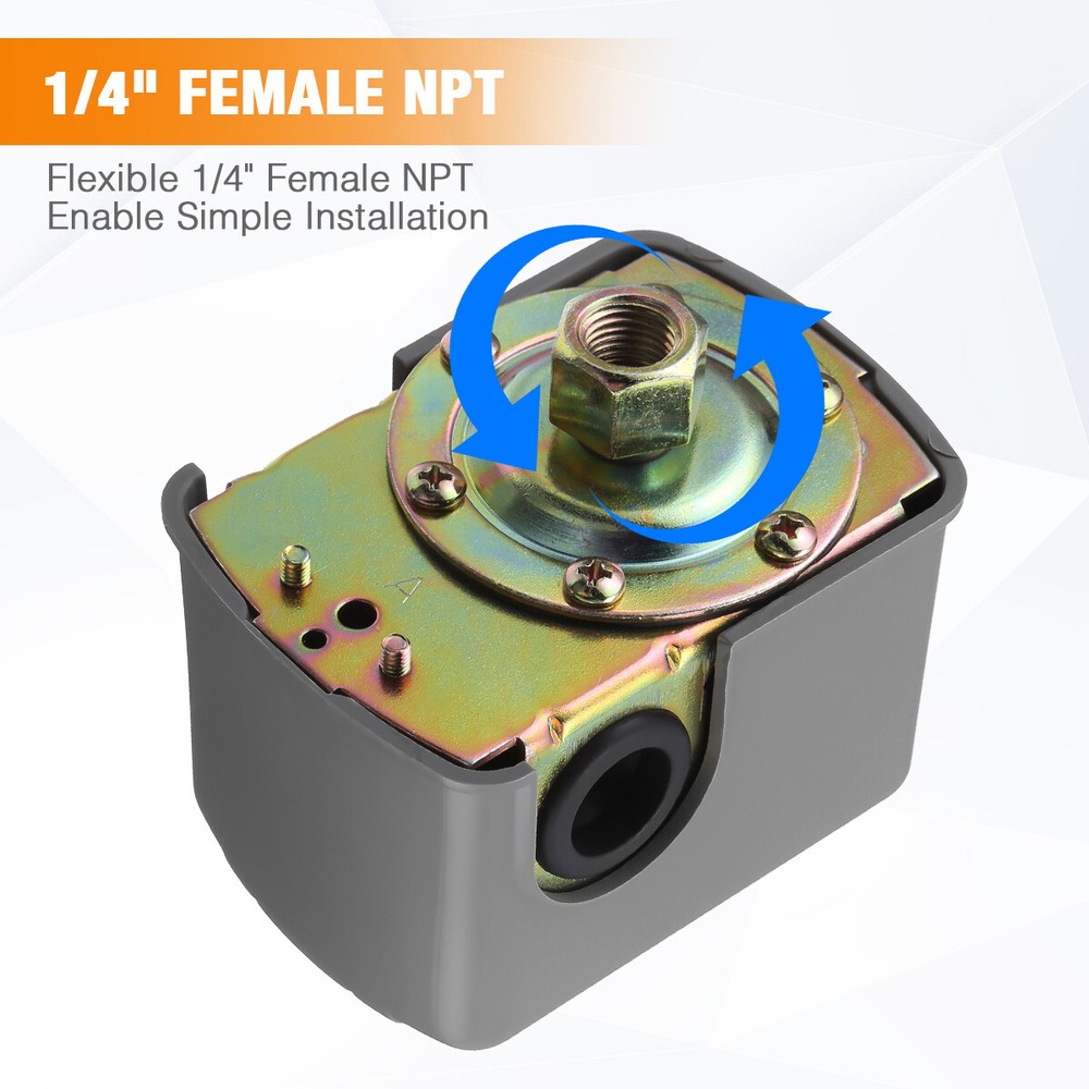 40-60 PSI Well Water Pump Pressure Control Switch Adjustable Double Spring Pole