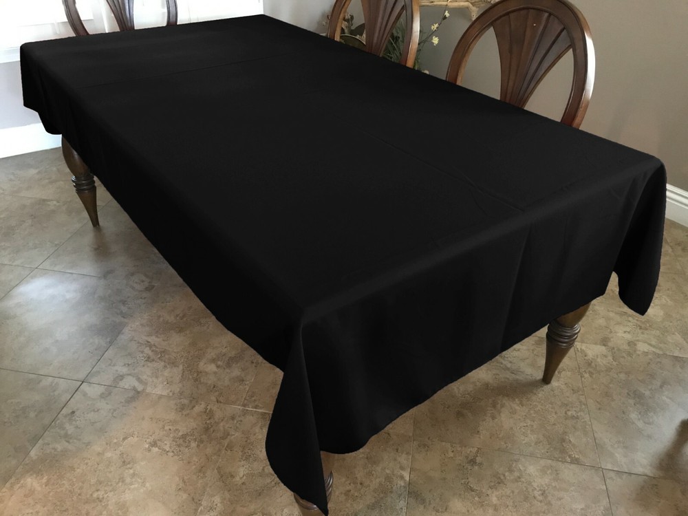 Solid Durable Polyester Tablecloth Kitchen Party Picnic Wedding Events Decor