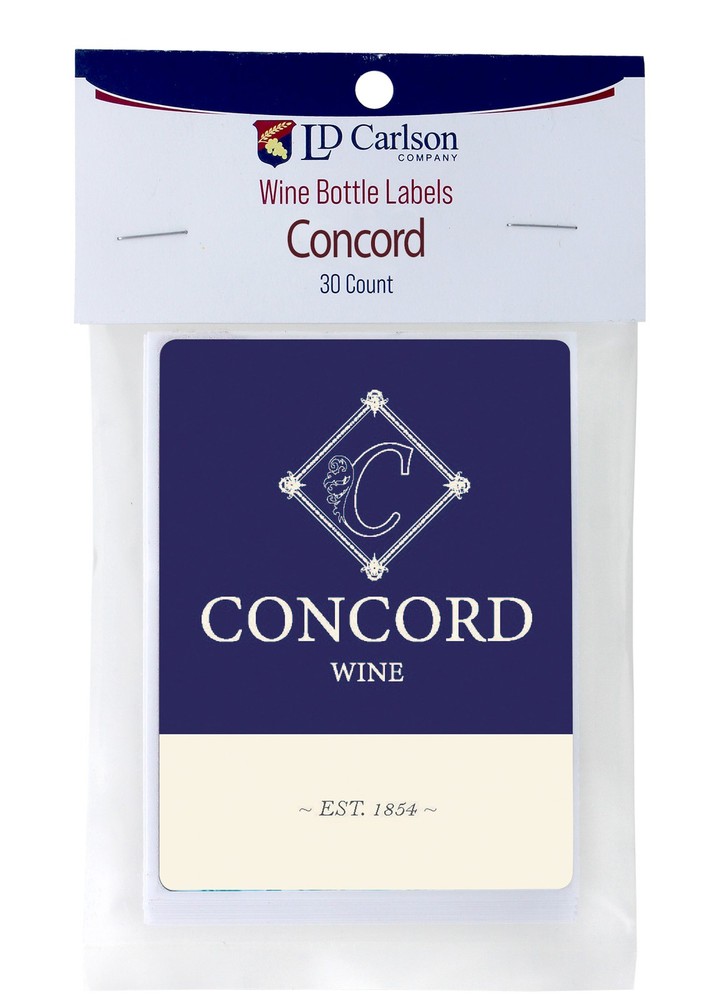 Concord Wine Labels 30/Pack Varietal Collection