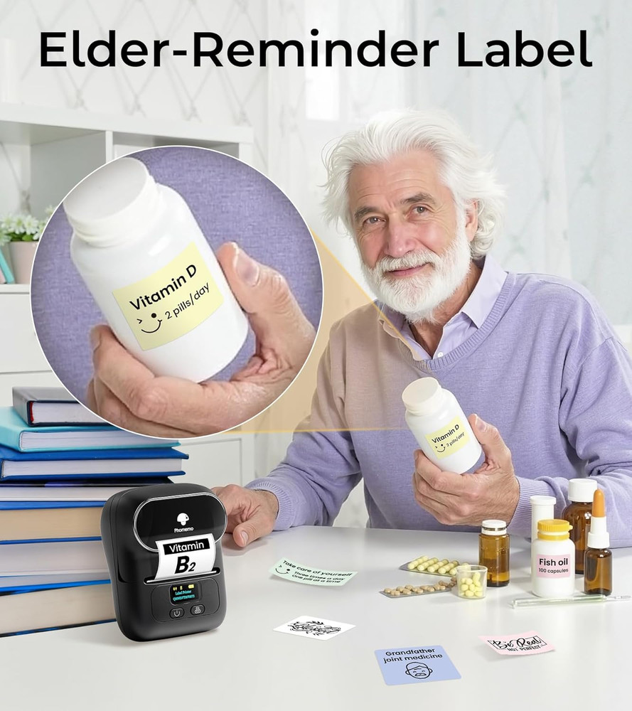 M110 Label Maker - M110 Barcode Label Printer Portable Bluetooth Maker Machine w