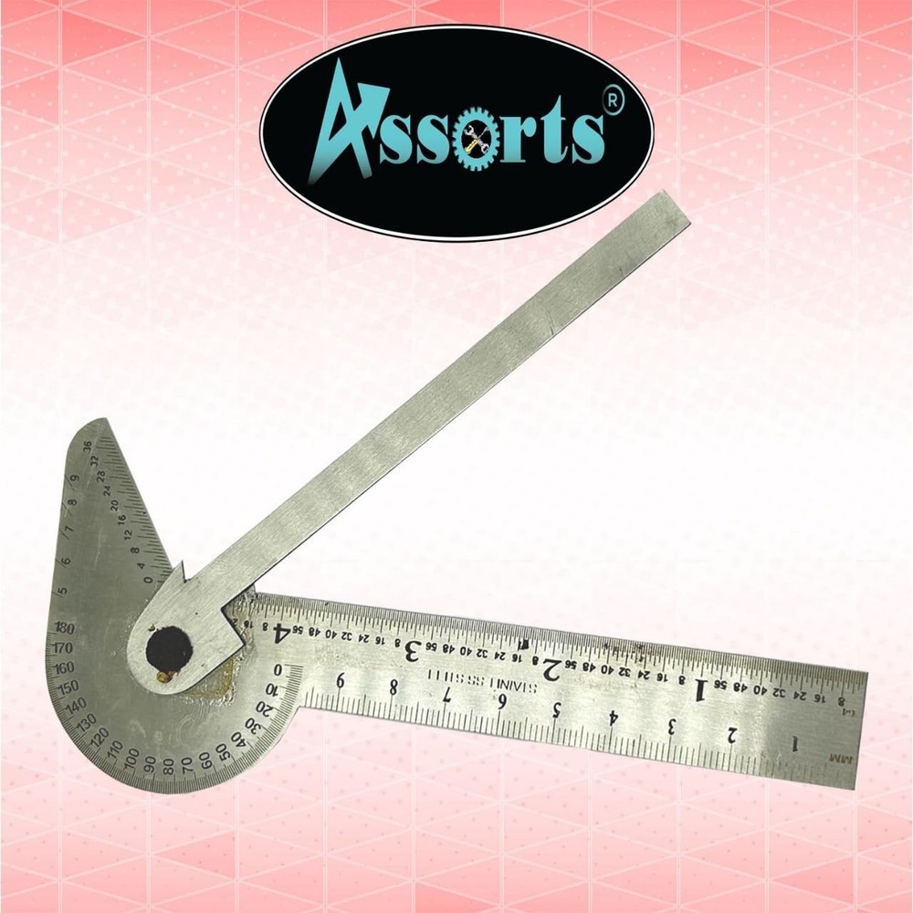 Assorts Multi Purpose Protractor Square Rule Centre Finder Divider Drill Point