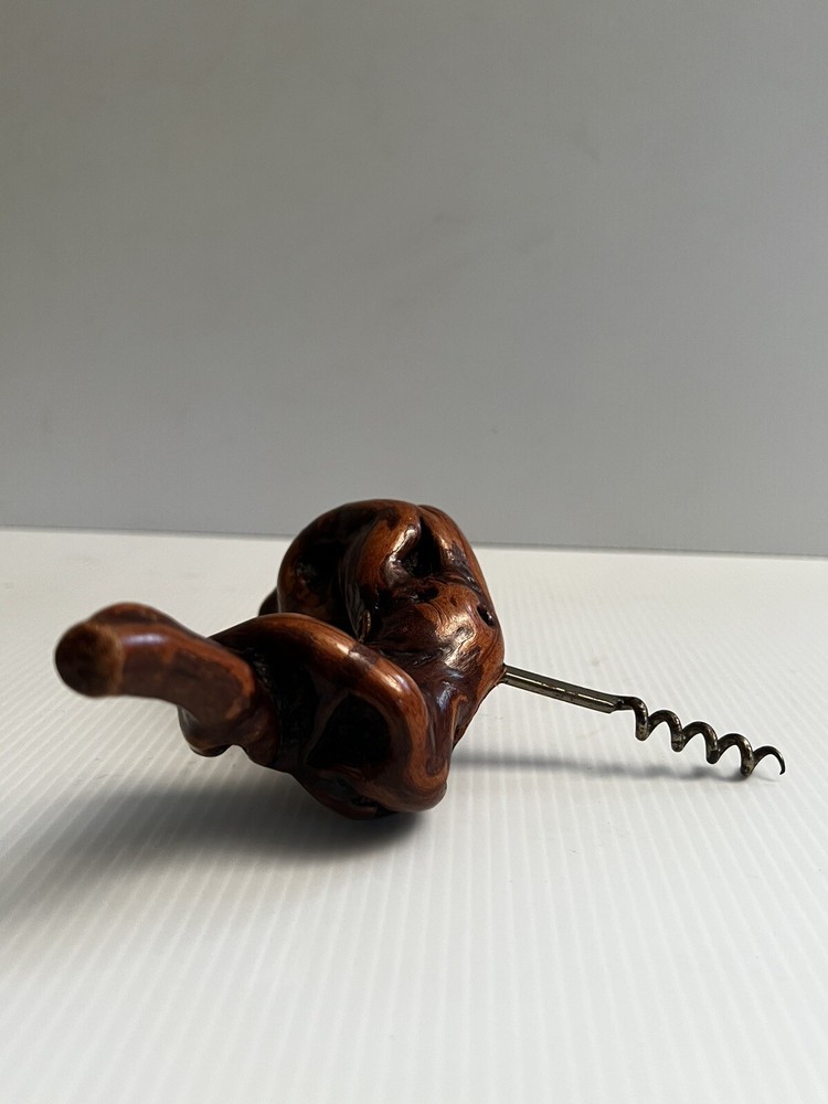 Vintage French Grape Vine Root Handled Corkscrew Nice!