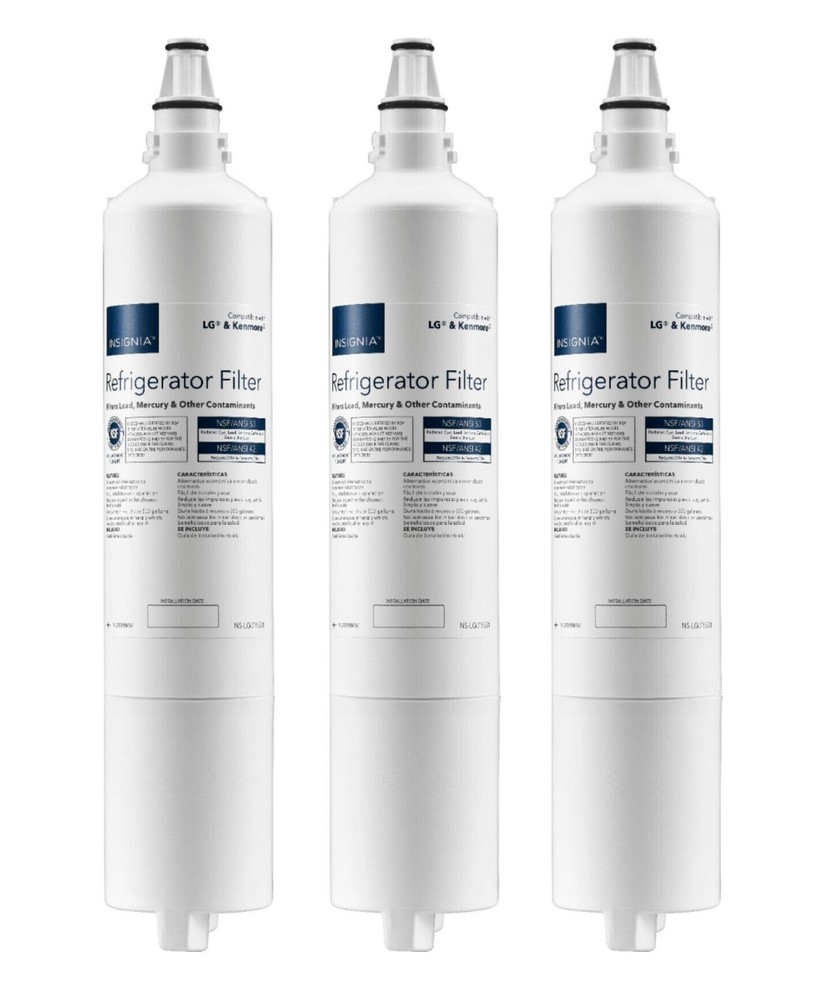 NEW 3-PACK Insignia NSF 53 Water Filter Replacement for LG Refrigerator LT600P