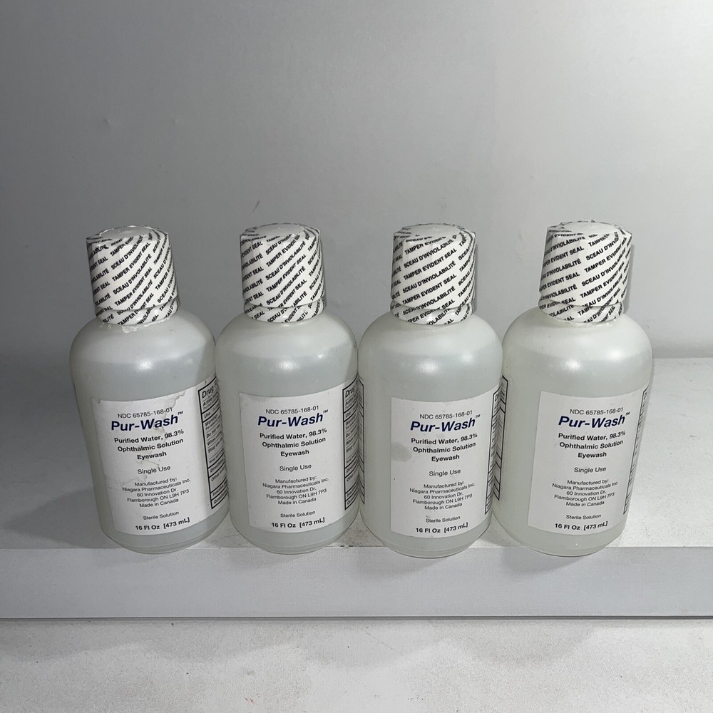 4 Sealed Ophthalmic Solution Eyewash 16oz Each