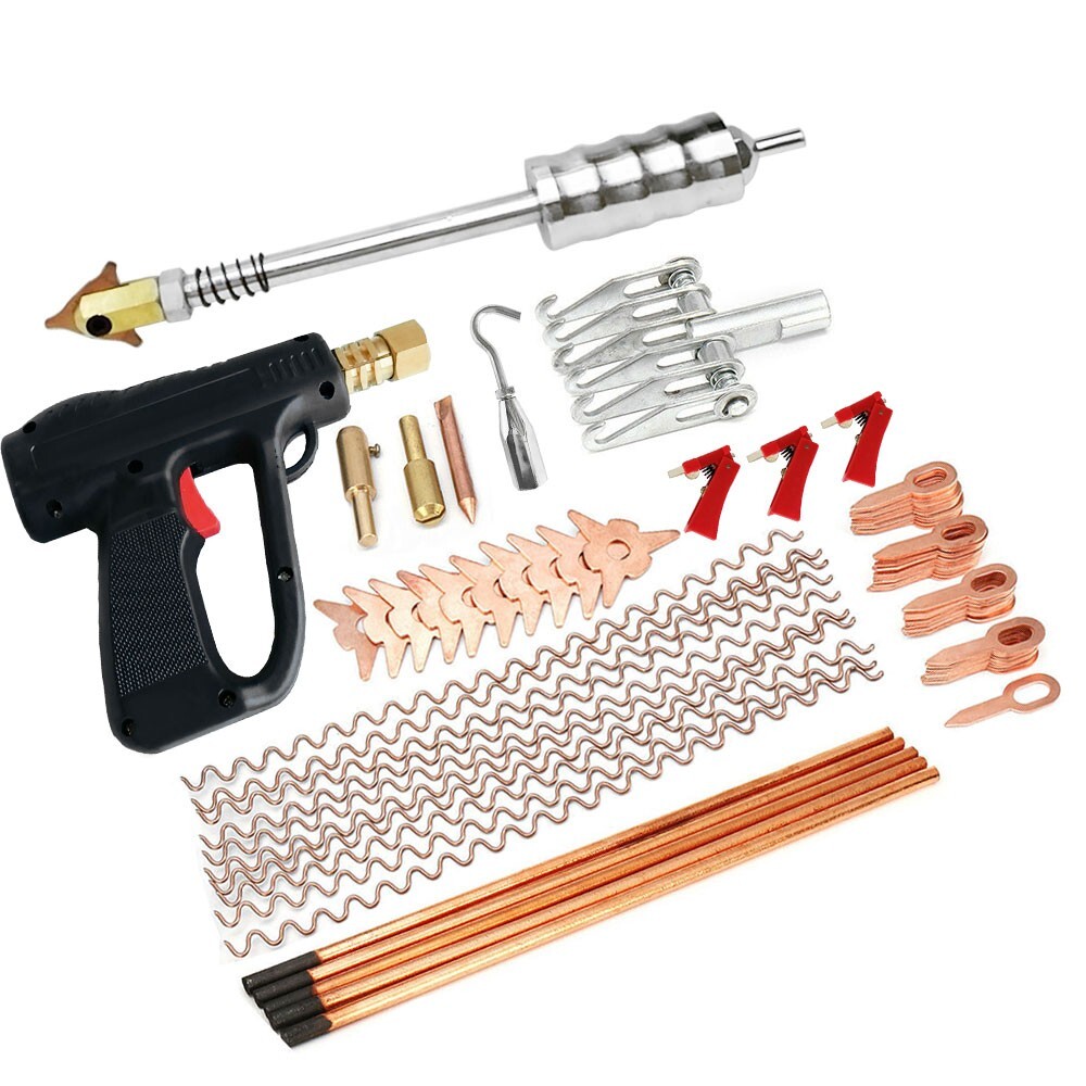 86Pcs Dent Puller Welder Kit Car Body Panel Dent Repair Device Stud Welding Tool