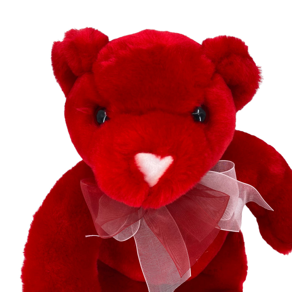 Commonwealth Teddy Bear Red Plush Stuffed Animal Softee Bear Hearts 2002 Vintage