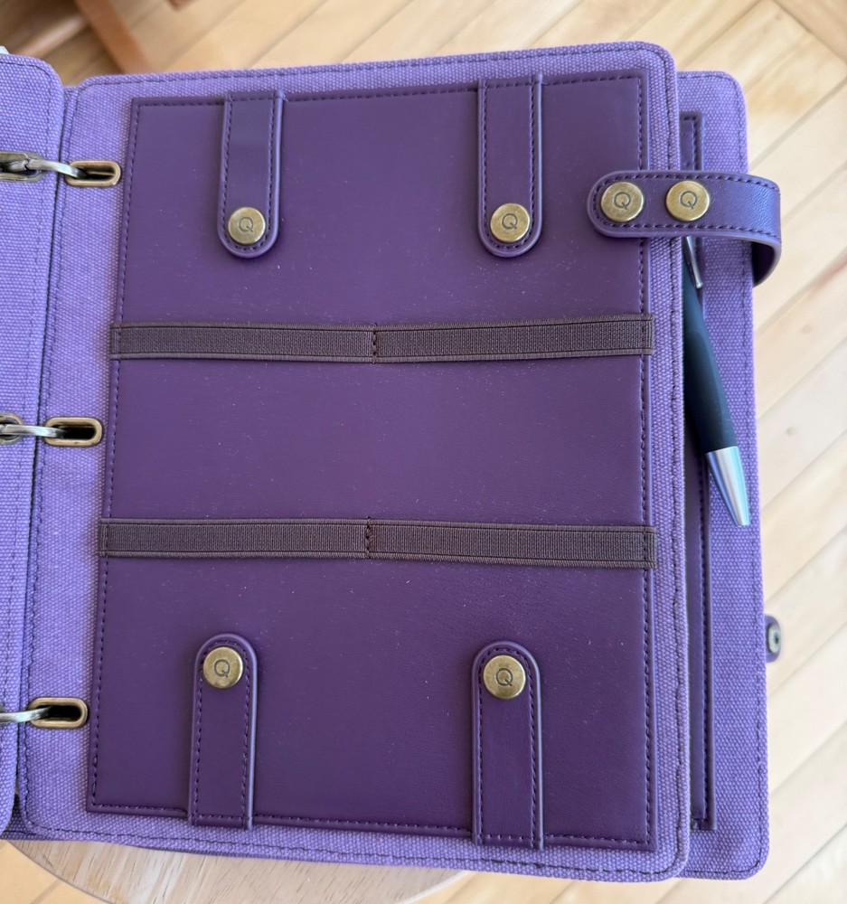 NEW DELLA Q, MAKERS HOOK & NEEDLE NOTEBOOK, PLUM, $152.00 RETAIL!!