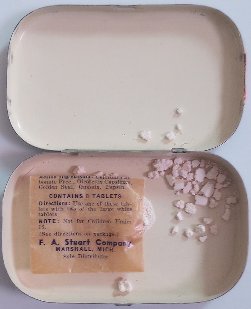 1900's-50's Stuarts Tablets Tin 80-100 Years Old