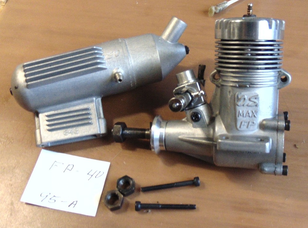 OS FP 40 RC Model Airplane Engine, cleaned in excellent cond. 95-A