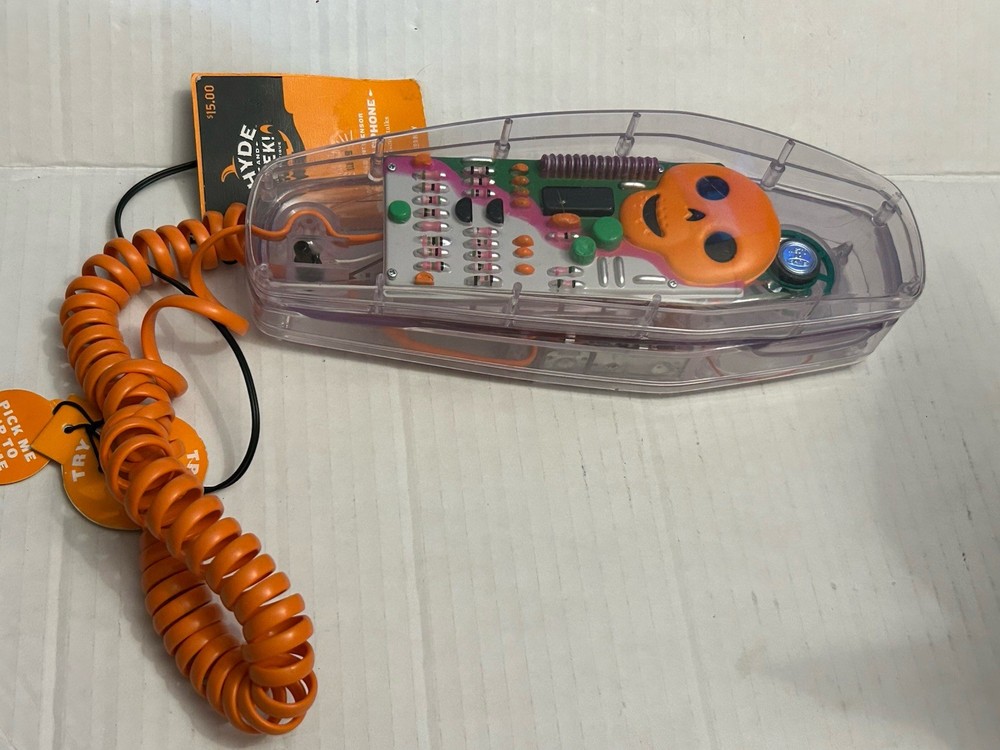 Target Hyde & Eek Creepy Translucent Plastic Phone Halloween Decor Prop Clear
