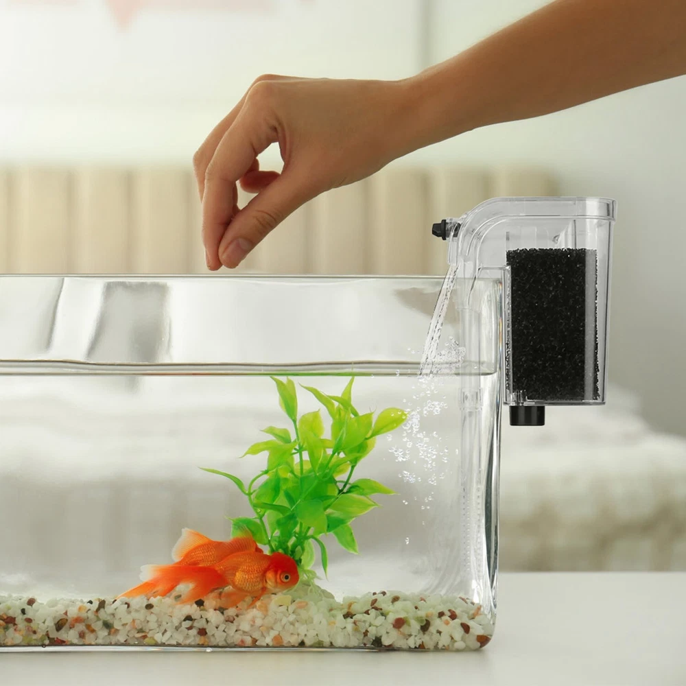 Aquarium Waterfall Filter Pump Fish Tank Hang External Oxygen Pump Water Filter
