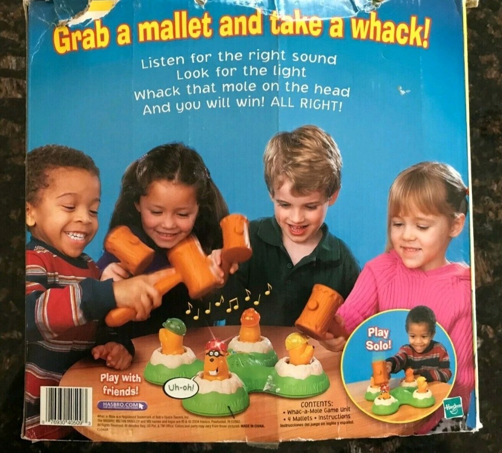 Whac-A-Mole 2004 Electronic Game-Milton Bradley WORKS