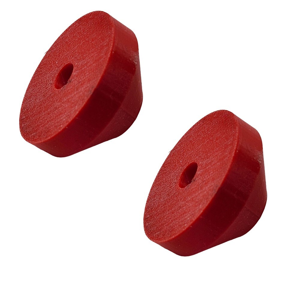 2 New Red Dome Universal Plastic 45 RPM 7" Record Adapter Easy Quick Change