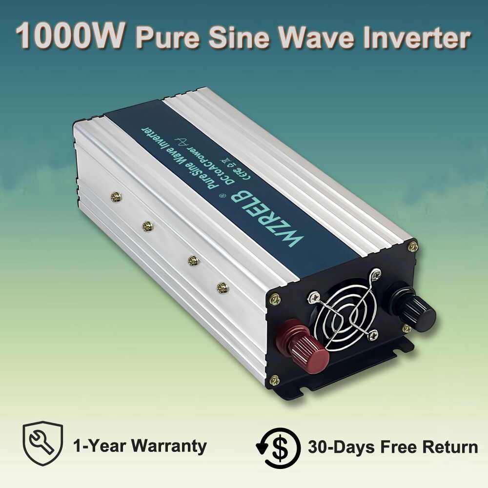 Power Converter 36V to 120V 1000W Pure Sine Wave Inverter Truck Camp Solar Home