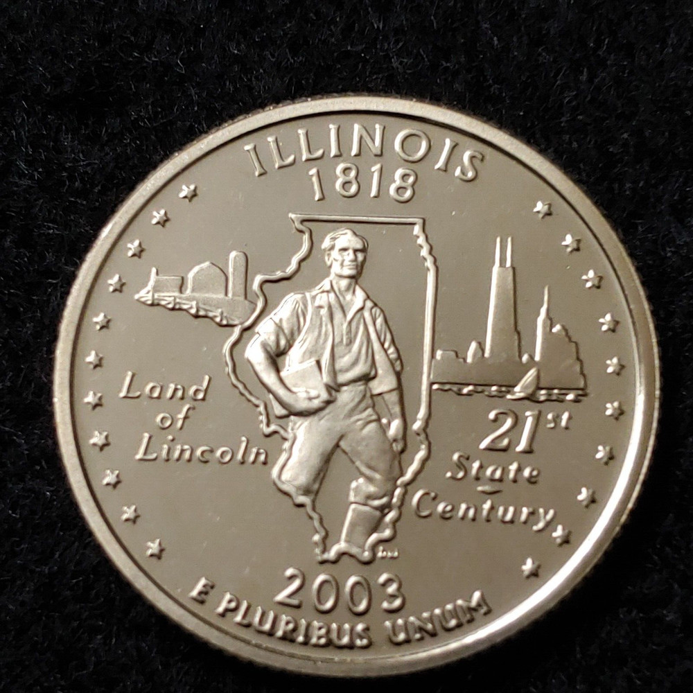 2003-S Illinois State Clad S Proof Quarter uncirculated