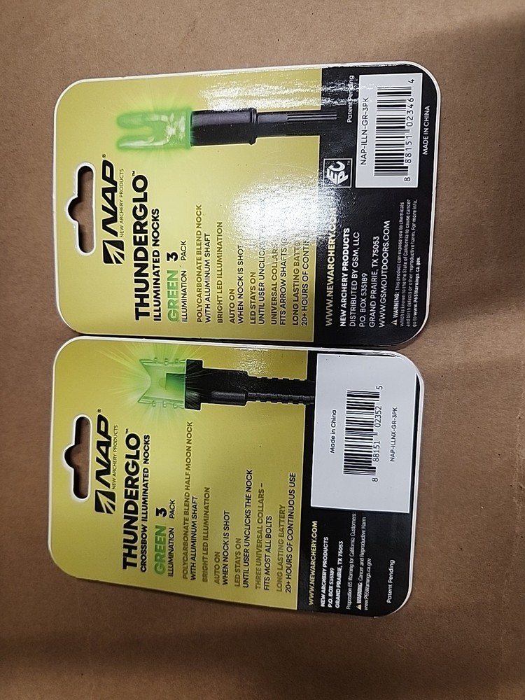 NAP THUNDERGLO ILLUMINATED NOCKS (2) 3PACKS