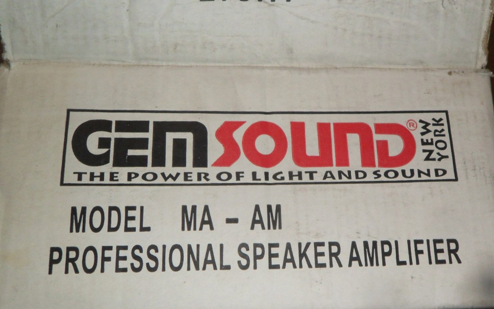 Gem Sound BA-200 DJ Professional Powered Speaker 200W Amplifier & Control Panel