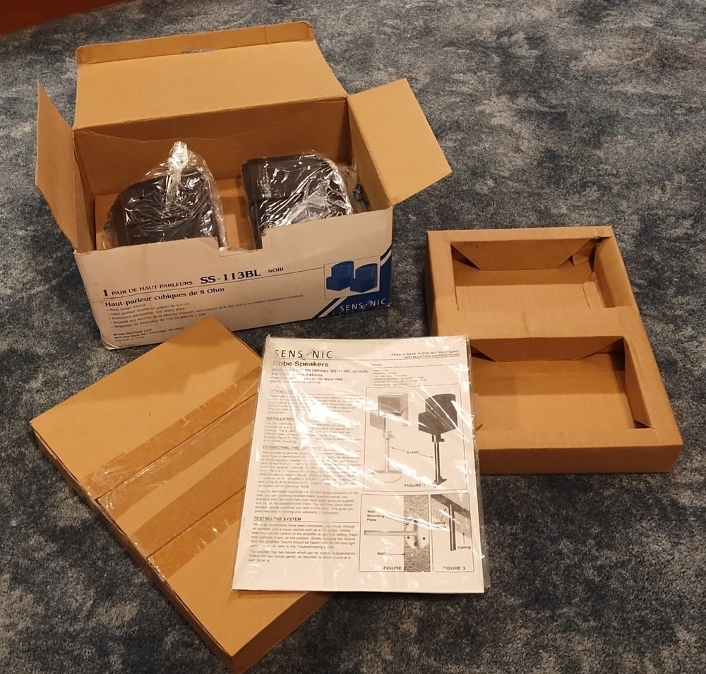 Sensonic SS-113BL Cube Speakers - 100W - Open Box