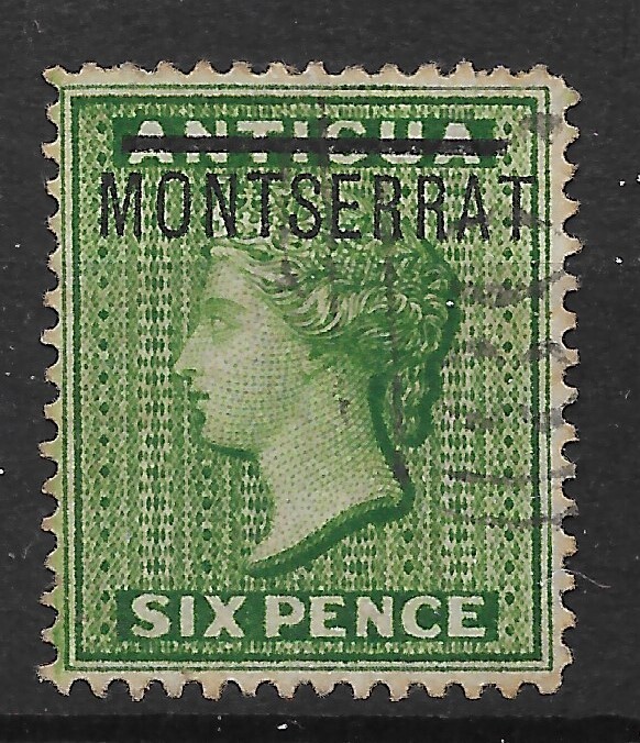 MONTSERRAT SG2 1876 6d GREEN USED