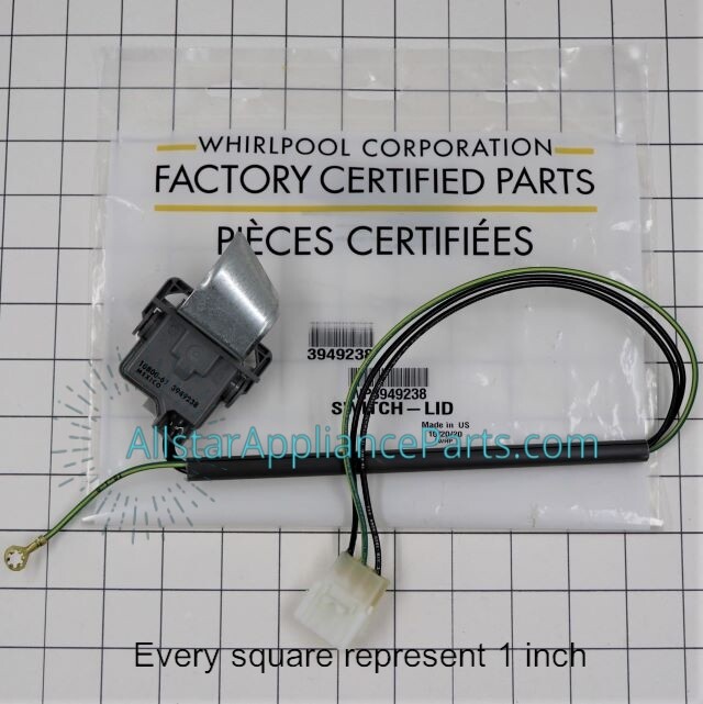Whirlpool Washing Machine Lid Switch Assembly 3949238