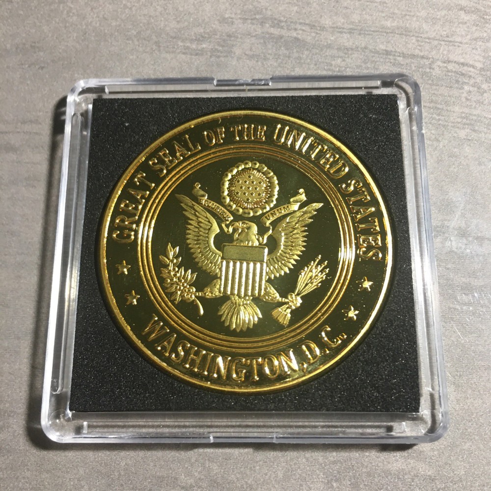 NEBRASKA State 1867 Seal Challenge Coin Colorized USA INCLUDES CASE!