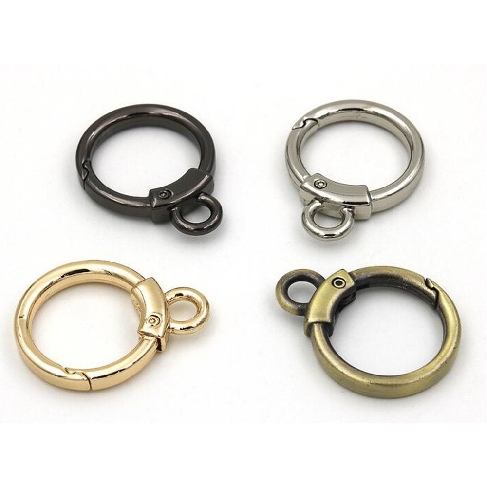 Spring Metal Ring Openable Pendant Bag Belt Strap Web Clip Buckle Trigger Clasp