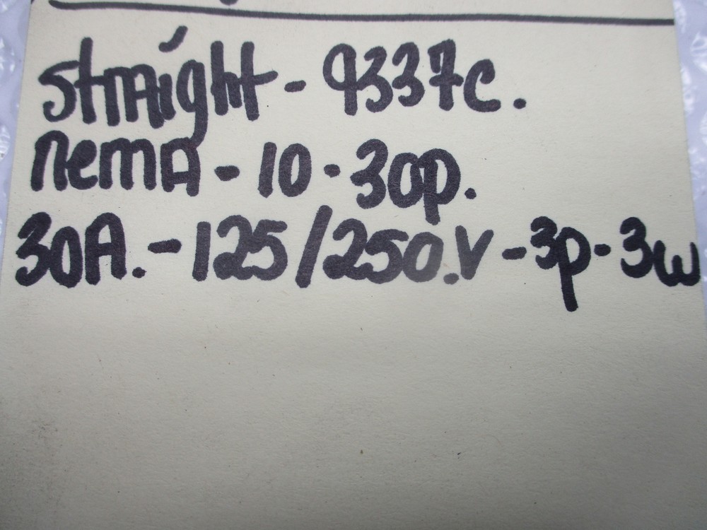 HUBBELL 9337C PLUG (AS PICTURED) UNMP