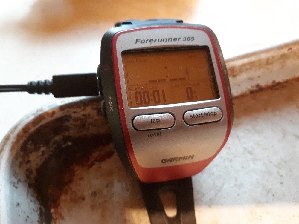 Garmin #305 Forerunner GPS Watch Bundle. Includes Charger Dock, AC & DC Power...