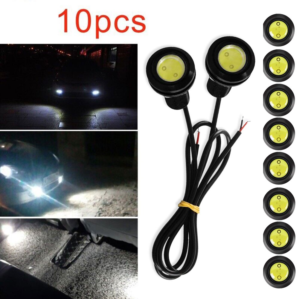 10x Eagle Eye Lamps LED DRL Fog Daytime Running Car Light Tail Backup 12V White