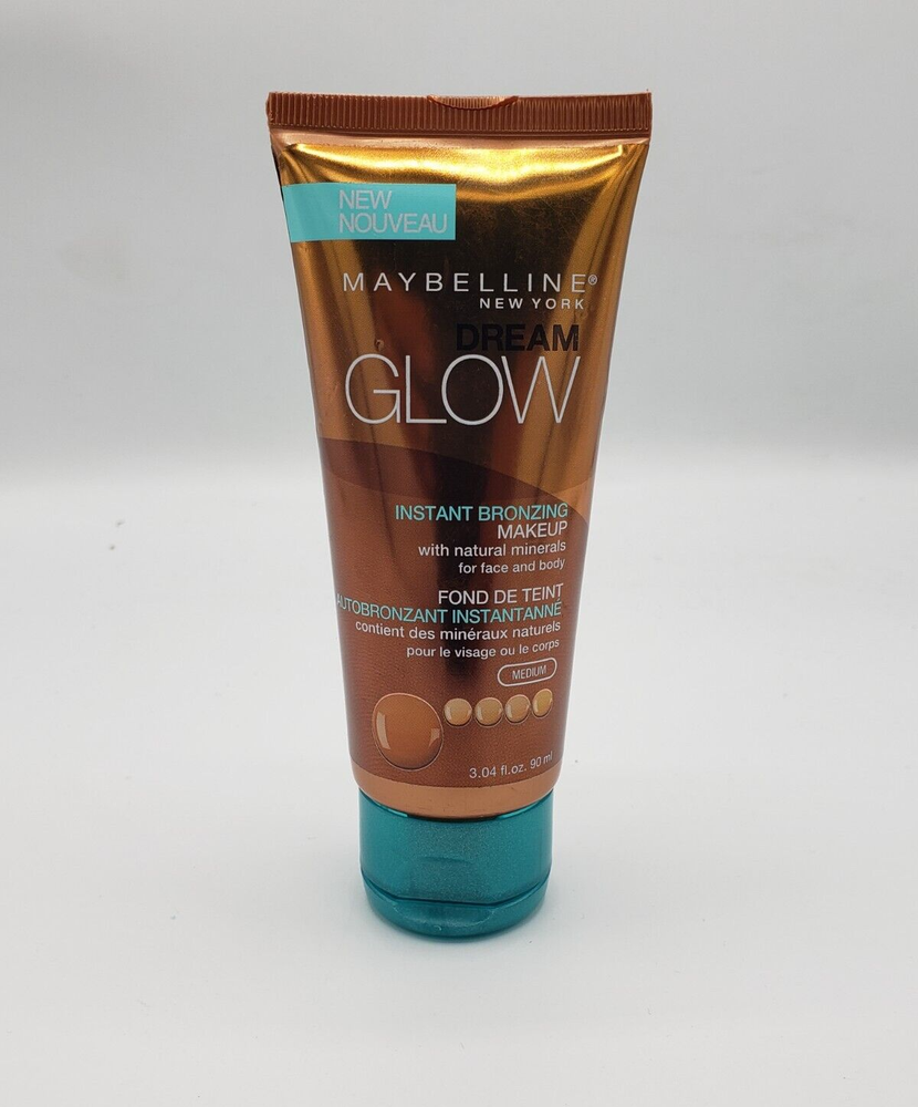 NEW Maybelline Dream Glow Instant Bronzing Makeup- Medium 3.04 .oz