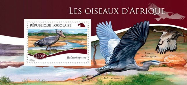 2014 TOGO MNH. BIRDS    |  Y&T Code: 927  |  Michel Code: 6420 / Bl.1101