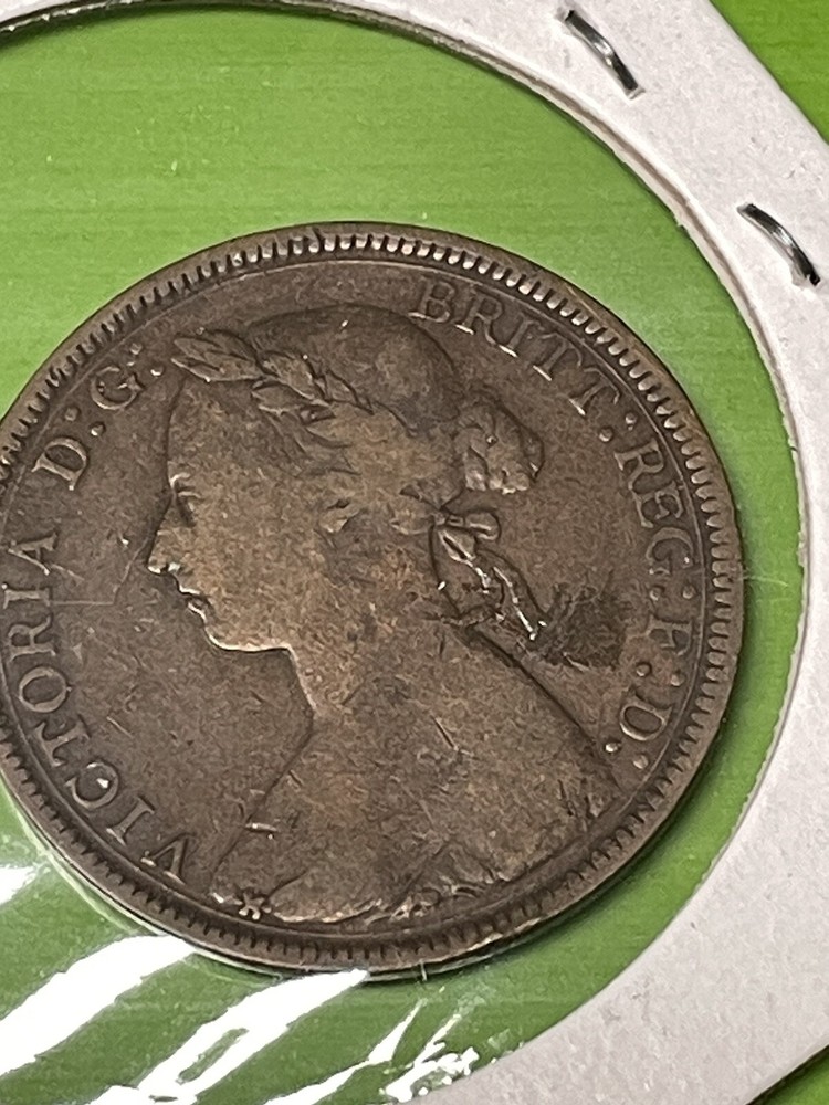 Great Britain 1/2 Penny 1884 Old Coin
