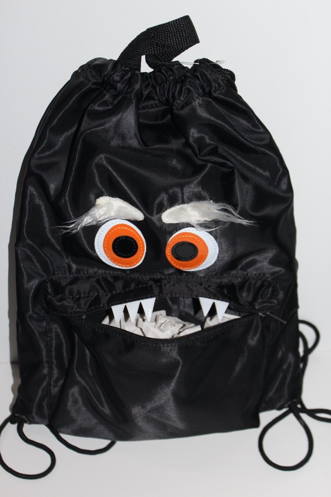 NWT CAT & JACK HALLOWEEN MONSTER DRAWSTRING BACKPACK BACKSACK