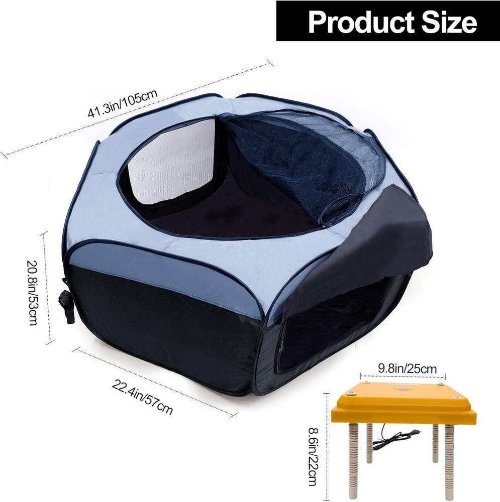 Brooder Box for Chick Starter Kit, Baby Chicken Brooder Pen/Playpen/Tent Pop-...