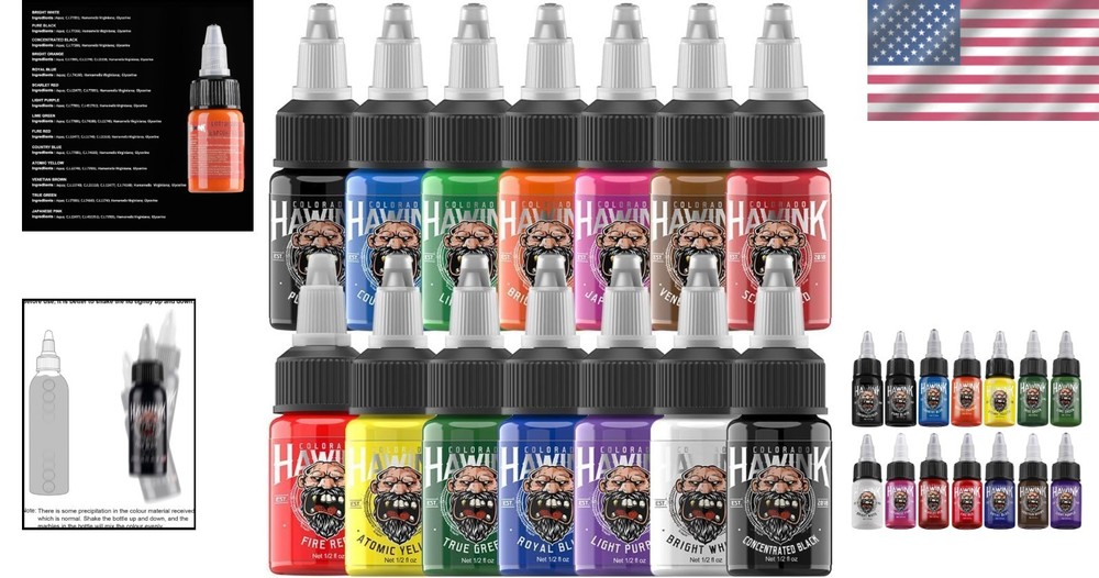 High-Quality Pigment Kit - 1/2 oz Bottles