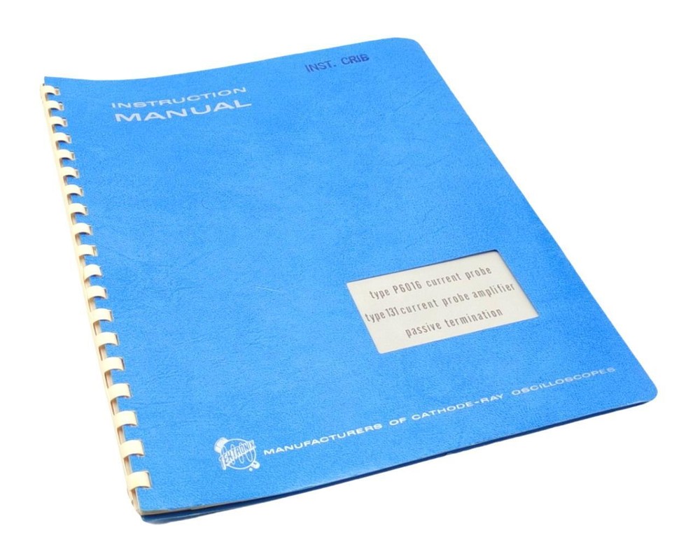 Tektronix P6016 Current Probe Instruction Manual